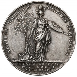 Niemcy, Prusy, Friedrich Wilhelm II, Medal 1786 - Wstąpienie na tron