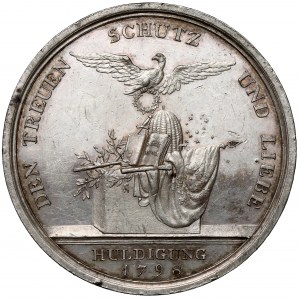 Allemagne, Prusse, Friedrich Wilhelm III, Médaille 1798 - hommage à Berlin