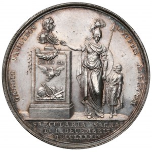 Niemcy, Prusy, Friedrich Wilhelm II, Medal 1789 - 100-lecie Francuskiego Gimnazjum w Berlinie