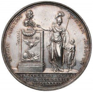 Allemagne, Prusse, Friedrich Wilhelm II, Médaille 1789 - 100e anniversaire du Lycée français de Berlin