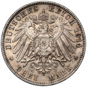 Hamburg, 3 marki 1914-J