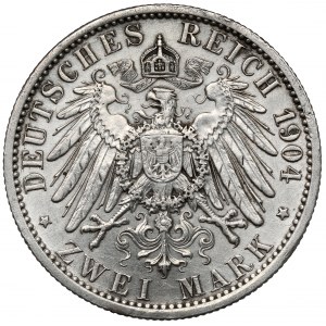 Hessen, 2 marki 1904, Berlin - 400-lecie urodzin Filipa Landgrafa