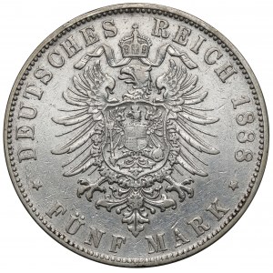 Baden, 5 marek 1888-G, Karlsruhe - BΛDEN