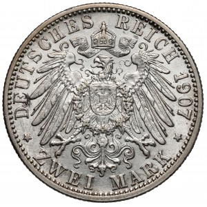 Baden, 2 marki 1907-G, Karlsruhe