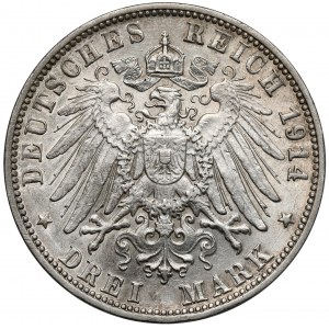 Wirtembergia, 3 marki 1874-F