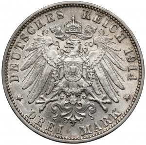 Württemberg, 3 marques 1874-F