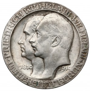 Prusy, 3 marki 1910-A, Berlin - Uniwersytet w Berlinie
