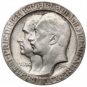 Prusse, 3 marques 1910-A, Berlin - Université de Berlin
