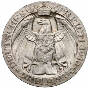 Prusy, 3 marki 1910-A, Berlin - Uniwersytet w Berlinie