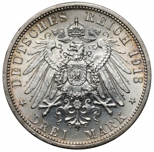 Prusse, 3 marques 1913-A, Berlin