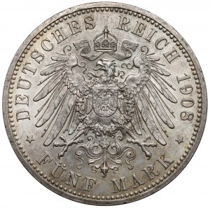 Saksonia-Weimar-Eisenach, 5 marek 1908-A, Berlin - Uniwersytet w Jenie