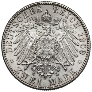 Saksonia, 2 marki 1909 - Uniwersytet w Lipsku