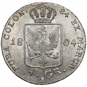 Prusy, Friedrich Wilhelm III, 4 grosze 1804-A, Berlin