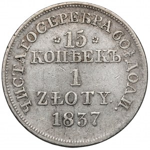15 kopiejek = 1 złoty 1837 MW, Warszawa