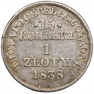 15 kopiejek = 1 złoty 1838 MW, Warszawa