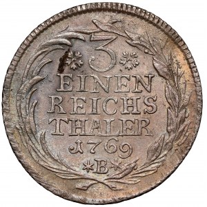 Śląsk, Fryderyk II Wielki, 1/3 talara 1769-B, Wrocław