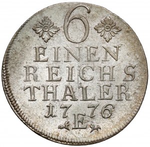 Prussia, Friedrich II, 1/6 thaler 1776-E, Königsberg