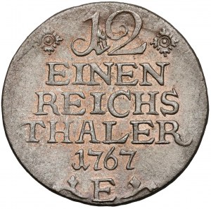 Prussia, Friedrich II, 1/12 thaler 1767-E, Königsberg