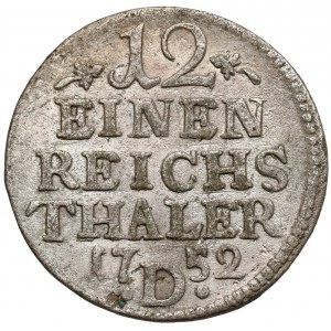Prusy, Friedrich II, 1/12 talara 1752-D, Aurich