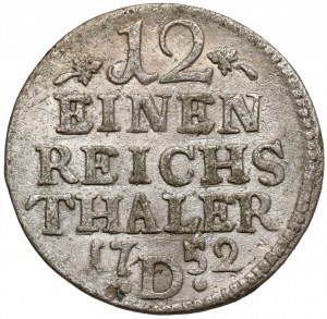Prussia, Friedrich II, 1/12 thaler 1752-D, Aurich