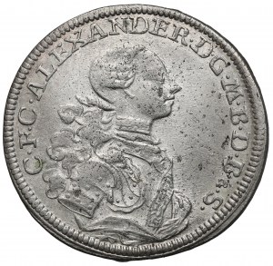 Brandenburg-Ansbach, Alexander, 1/6 thaler 1757