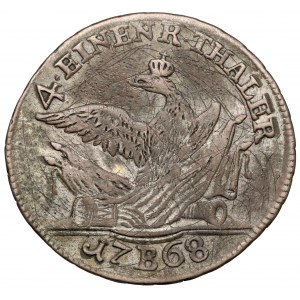 Śląsk, Fryderyk II Wielki, 1/4 talara 1768-B, Wrocław