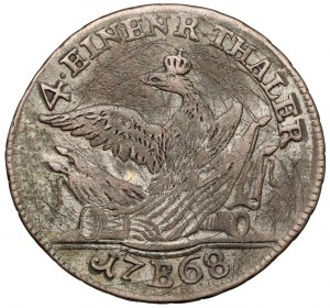 Silesia, Frederick II the Great, 1/4 thaler 1768-B, Wrocław