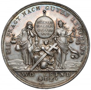 Silésie, médaille pour la paix d'Altranstandz et le retournement de l'Église 1707