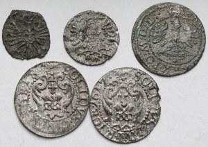 Sigismund III Vasa, from denarius to shekel - set (5pcs)