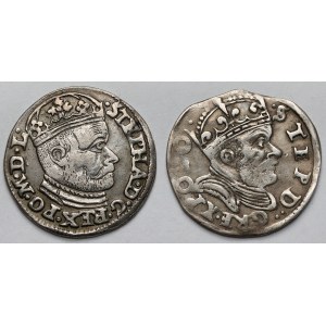 Stefan Batory, Trojak Olkusz 1585 i Poznań 1586 - zestaw (2szt)