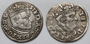Stefan Batory, Trojak Olkusz 1585 and Poznań 1586 - set (2pcs)