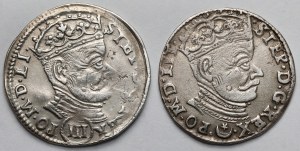 Stefan Batory, Troyak Vilnius 1580 and 1582 - set (2pcs)