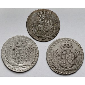 Księstwo Warszawskie, 5-10 groszy 1812-1813 - zestaw (3szt)