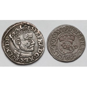 Stefan Batory, Szeląg Olkusz 1583 i Trojak Olkusz 1584 - zestaw (2szt)