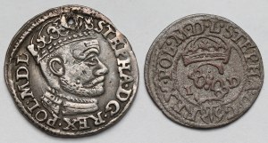 Stefan Batory, Sheląg Olkusz 1583 et Trojak Olkusz 1584 - set (2pcs)
