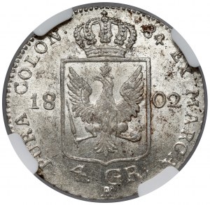 Prusse, Friedrich Wilhelm III, 4 pennies 1802-A, Berlin