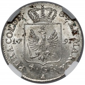 Prusy, Friedrich Wilhelm II, 4 grosze 1797-A, Berlin