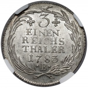 Śląsk, Fryderyk II Wielki, 1/3 talara 1783-B, Wrocław