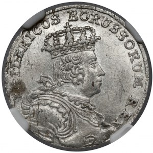Śląsk, Fryderyk II Wielki, 6 groszy 1757-B, Wrocław
