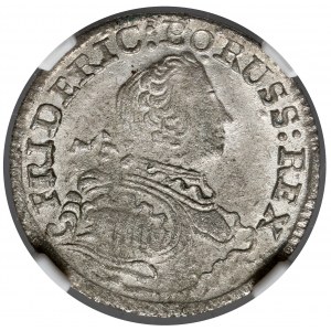 Śląsk, Fryderyk II Wielki, 3 krajcary 1753-B, Wrocław