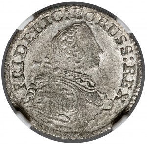 Silésie, Frédéric II le Grand, 3 krajcars 1753-B, Wrocław