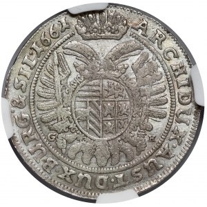 Śląsk, Leopold I, 15 krajcarów 1660 GH, Wrocław