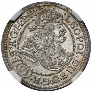 Śląsk, Leopold I, 6 krajcarów 1673 SHS, Wrocław