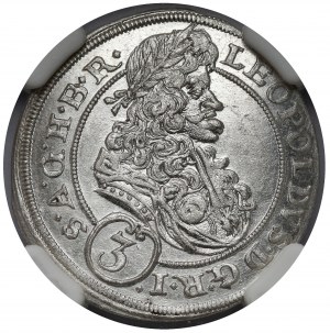 Silésie, Léopold Ier, 3 krajcara 1695 MMW, Wrocław