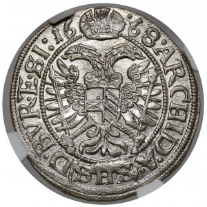 Silésie, Léopold Ier, 3 krajcary 1668 SHS, Wrocław