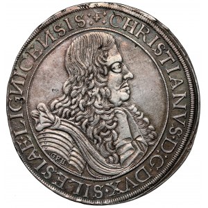 Śląsk, Chrystian Wołowski, Talar 1666 CBS, Brzeg