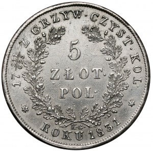Powstanie Listopadowe, 5 złotych 1831 KG
