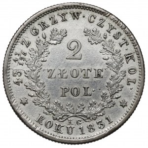 Powstanie Listopadowe, 2 złote 1831 KG