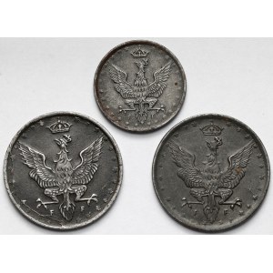 Królestwo Polskie, 5-20 fenigów 1917-1918 - zestaw (3szt)