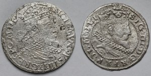 Sigismond III Vasa, Grosz Kraków 1604 et 1605 - set (2pcs)